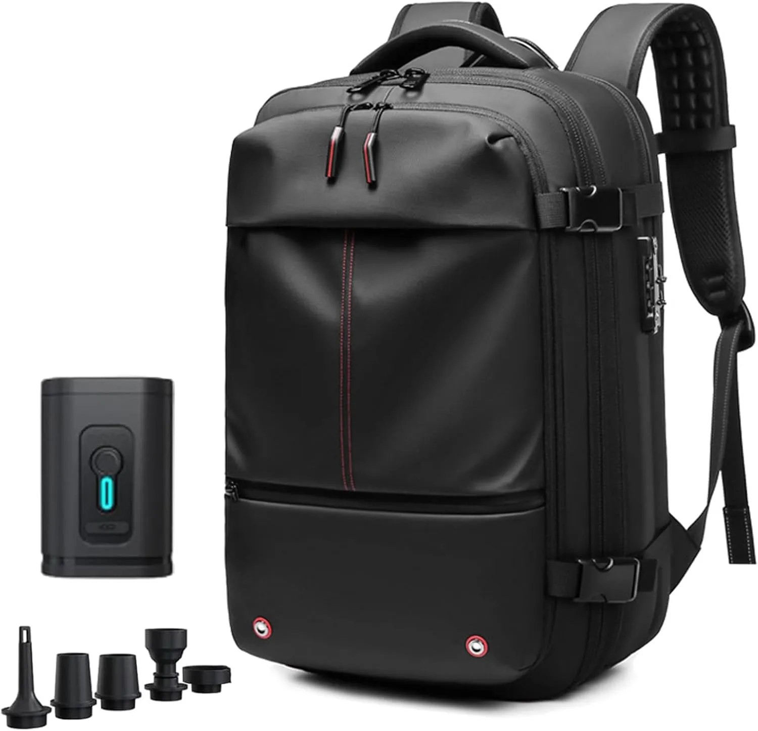 Aeropack Backpack, 60L Aeropack Expandable Vacuum Seal Compression Travel Waterproof Backpack with Electric Air Pump (Black)