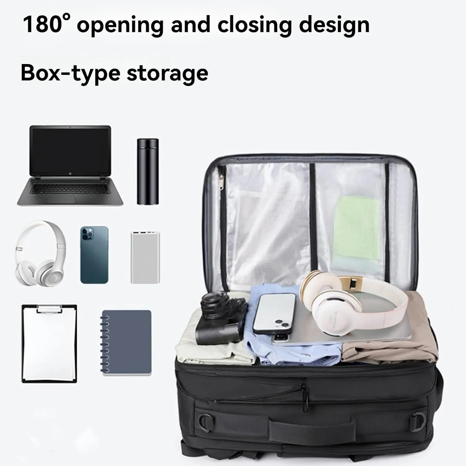 Airback Backpack, Expandable Backpack with Vacuum Compression, Travel Backpack with Vacuum Compression (Type-E)