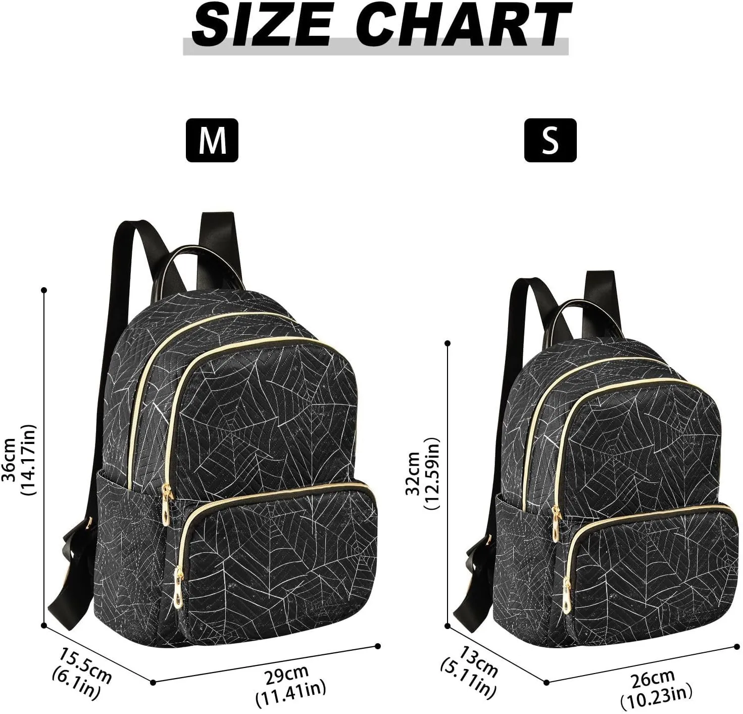 ALAZA Halloween Spiderweb Black Women Backpack Purse Ladies Fashion Shoulder Bag Daypack Travel Bag 7.5L