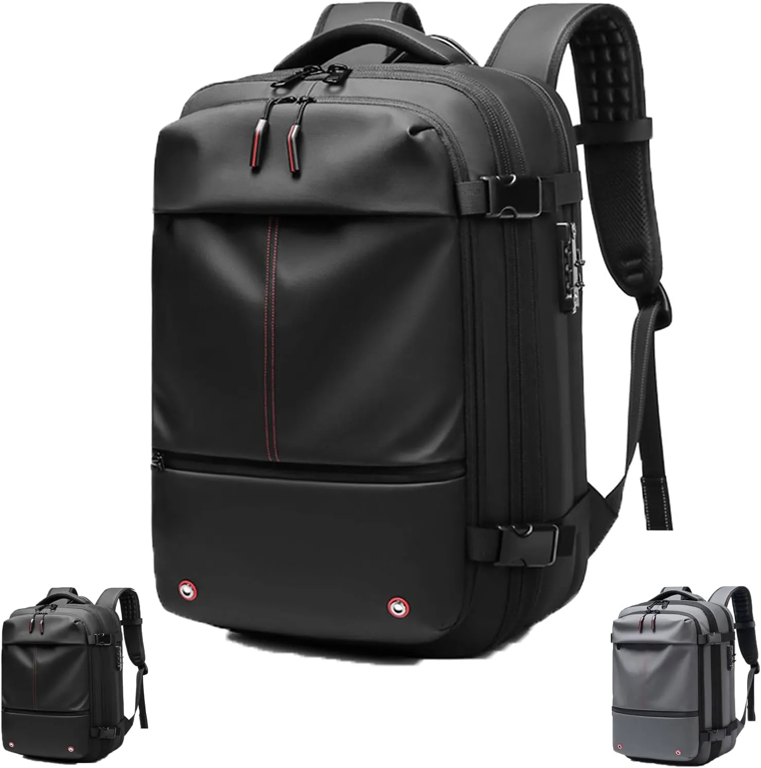 Alepeak Vacuum Backpack,Vacpack Backpack 2.0,60l Expandable Backpack with Vacuum Seal (Black)