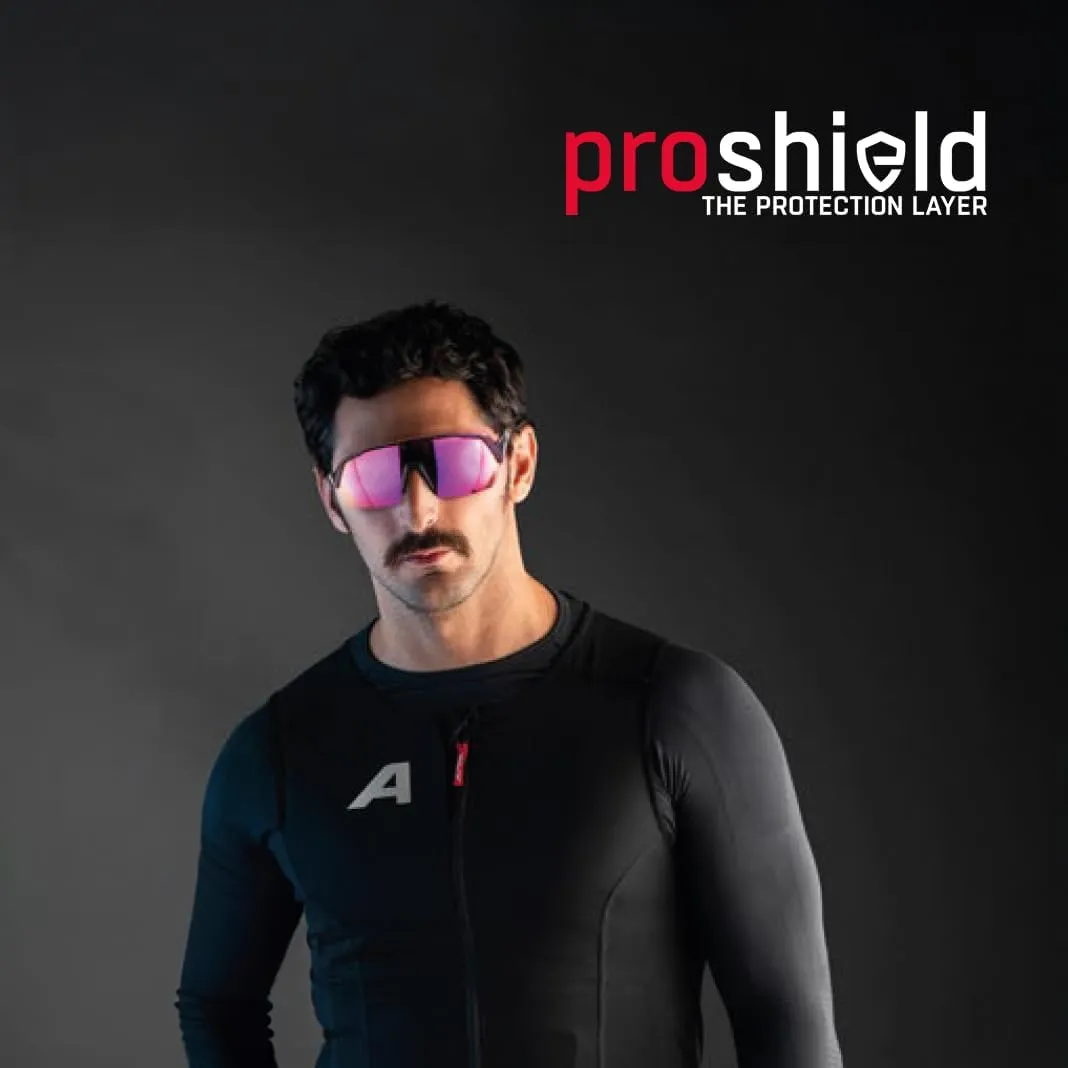 ALPINA Proshield Back Protector Vest Men, Lightweight Flexible Spine Protection for Skiing Snowboarding, Black