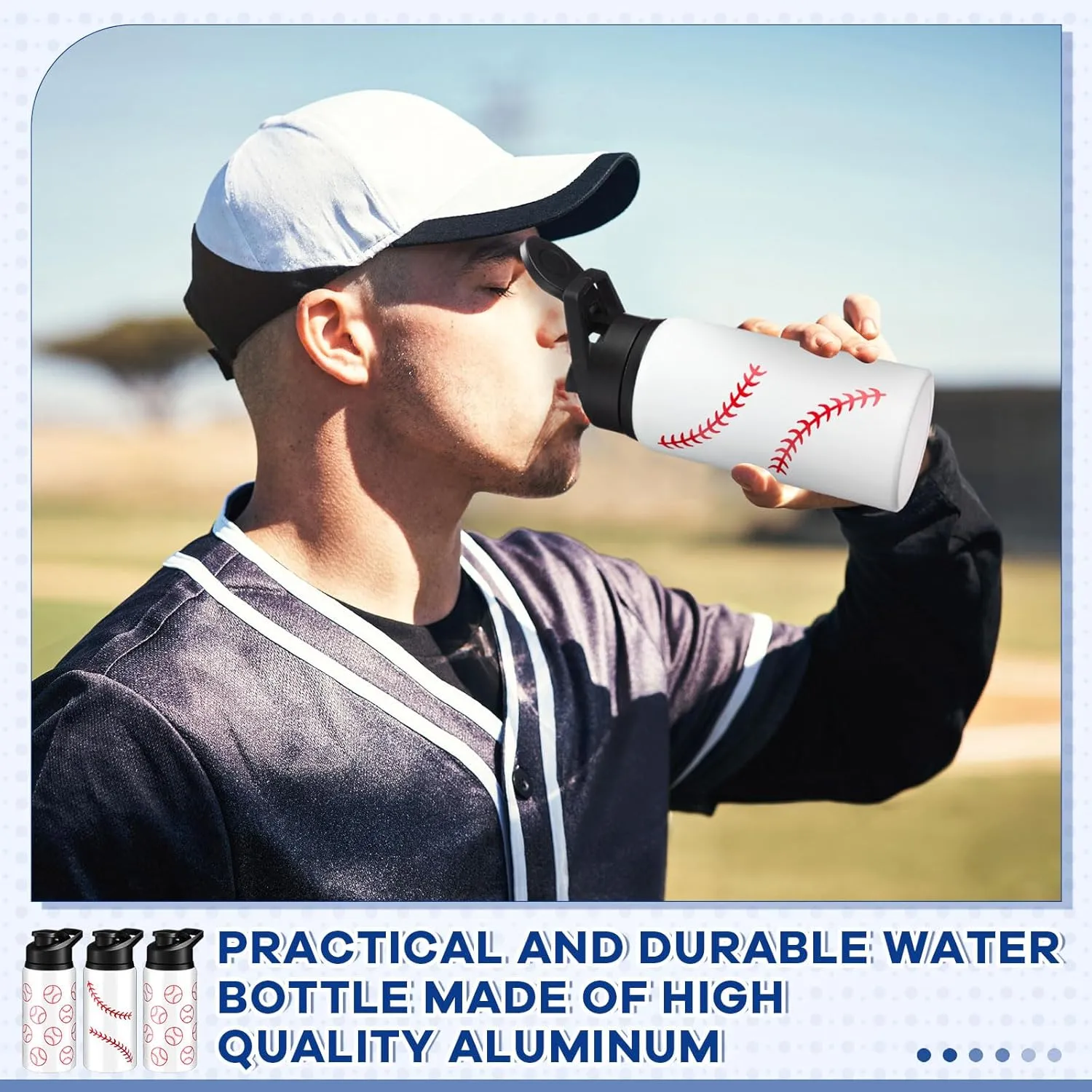 Aluminum Sports Water Bottle Bulk with Snap Lids, 17 oz Leakproof Reusable Cups, Metal Sports Bottle for Travel Gym Hiking Cycling Camping Bike Cages