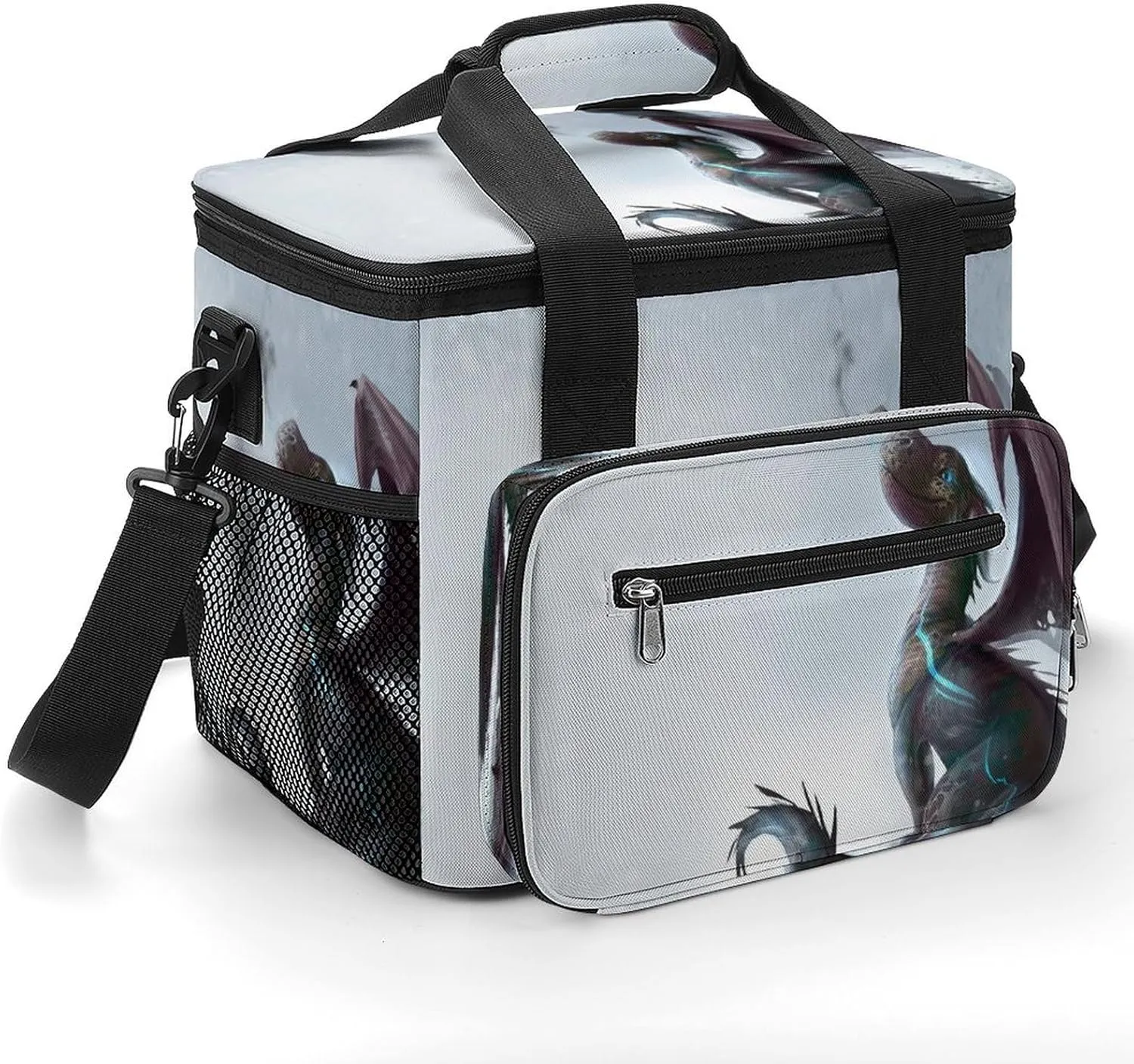 American Flag Sunburst 22.5L Waterproof Soft Cooler Bag USA Stars Stripes Insulated Lunch Box for Camping Fishing Beach Road Trips