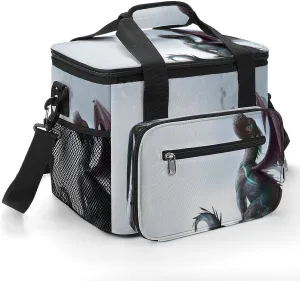 American Flag Sunburst 22.5L Waterproof Soft Cooler Bag USA Stars Stripes Insulated Lunch Box for Camping Fishing Beach Road Trips