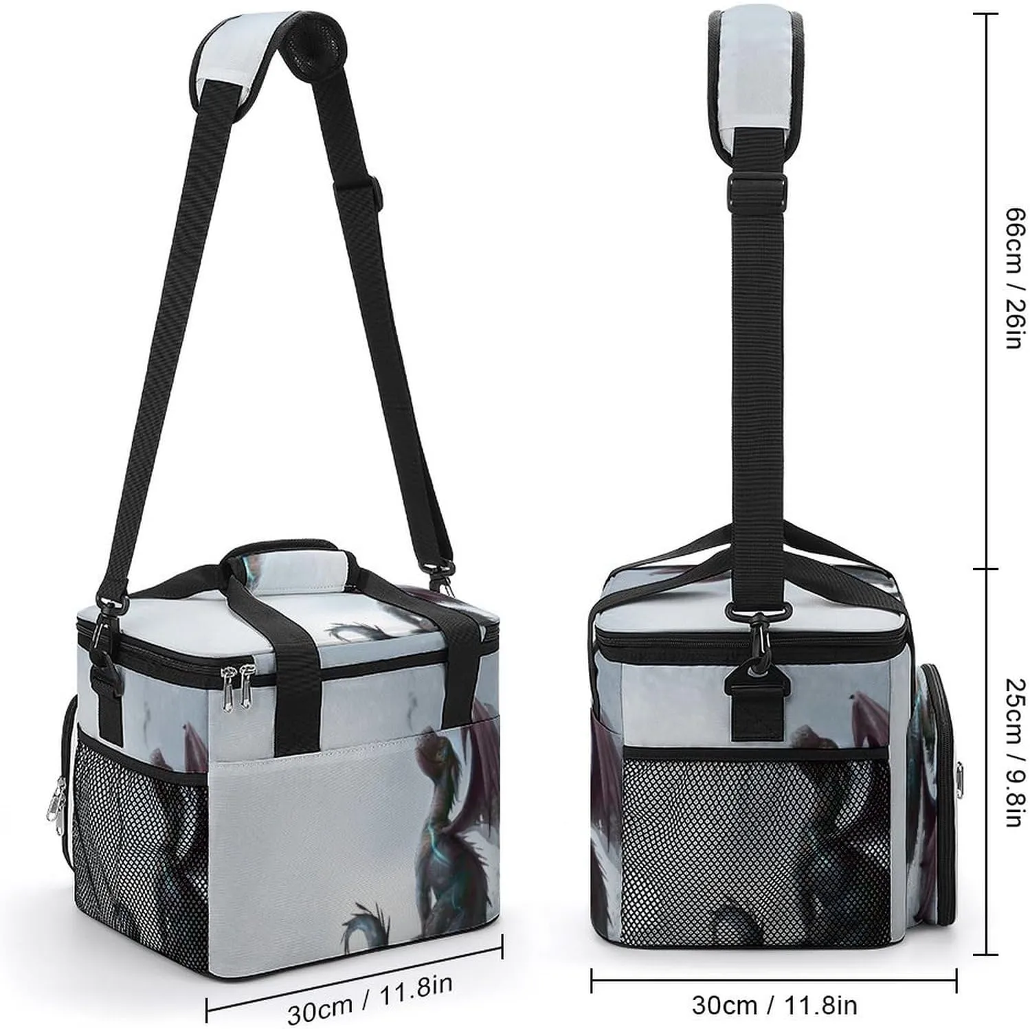 American Flag Sunburst 22.5L Waterproof Soft Cooler Bag USA Stars Stripes Insulated Lunch Box for Camping Fishing Beach Road Trips