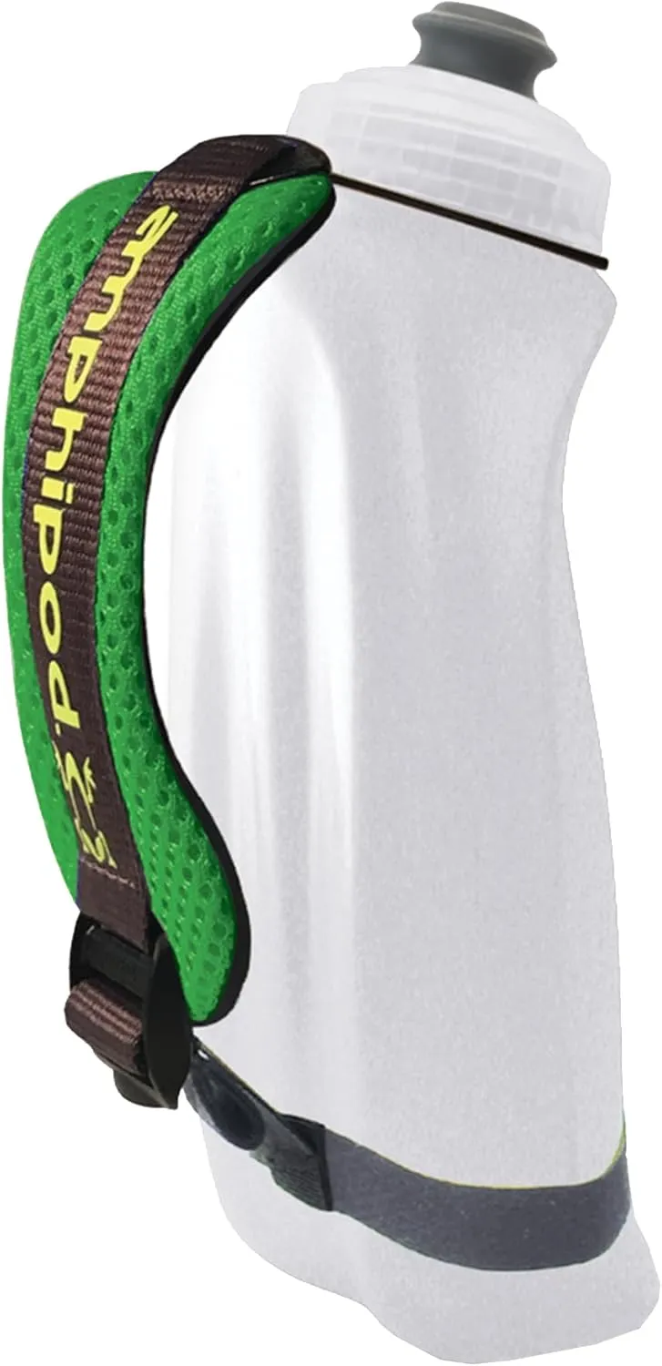 Amphipod Hydraform Handheld Bottle, Ergonomic Runners BPA-Free Hydration/Fuel Water Bottle for Endurance Runners, Hiking & Jogging - Apple - 12 oz.