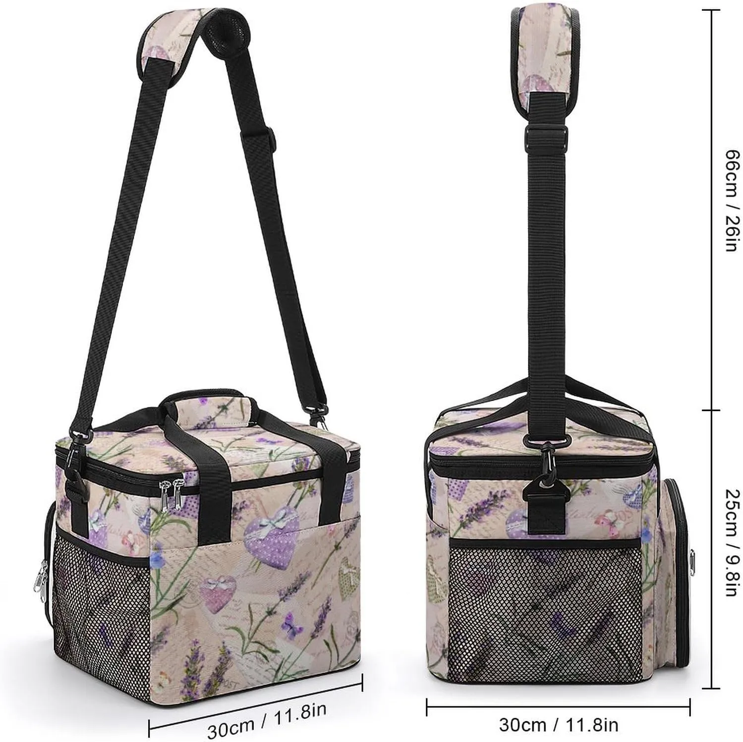 Anchor Flower Stripe 22.5L Insulated Camping Coolers Bag Summer Ocean Large Leakproof Ice Chest for Beach Travel Picnic