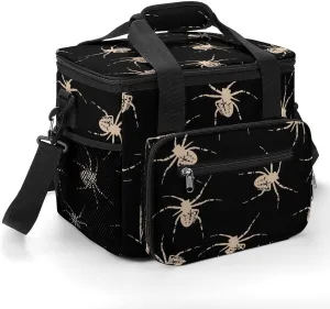 Animal Pattern with Spiders 22.5L Insulated Camping Coolers Bag Large Leakproof Ice Chest for Beach Travel Picnic