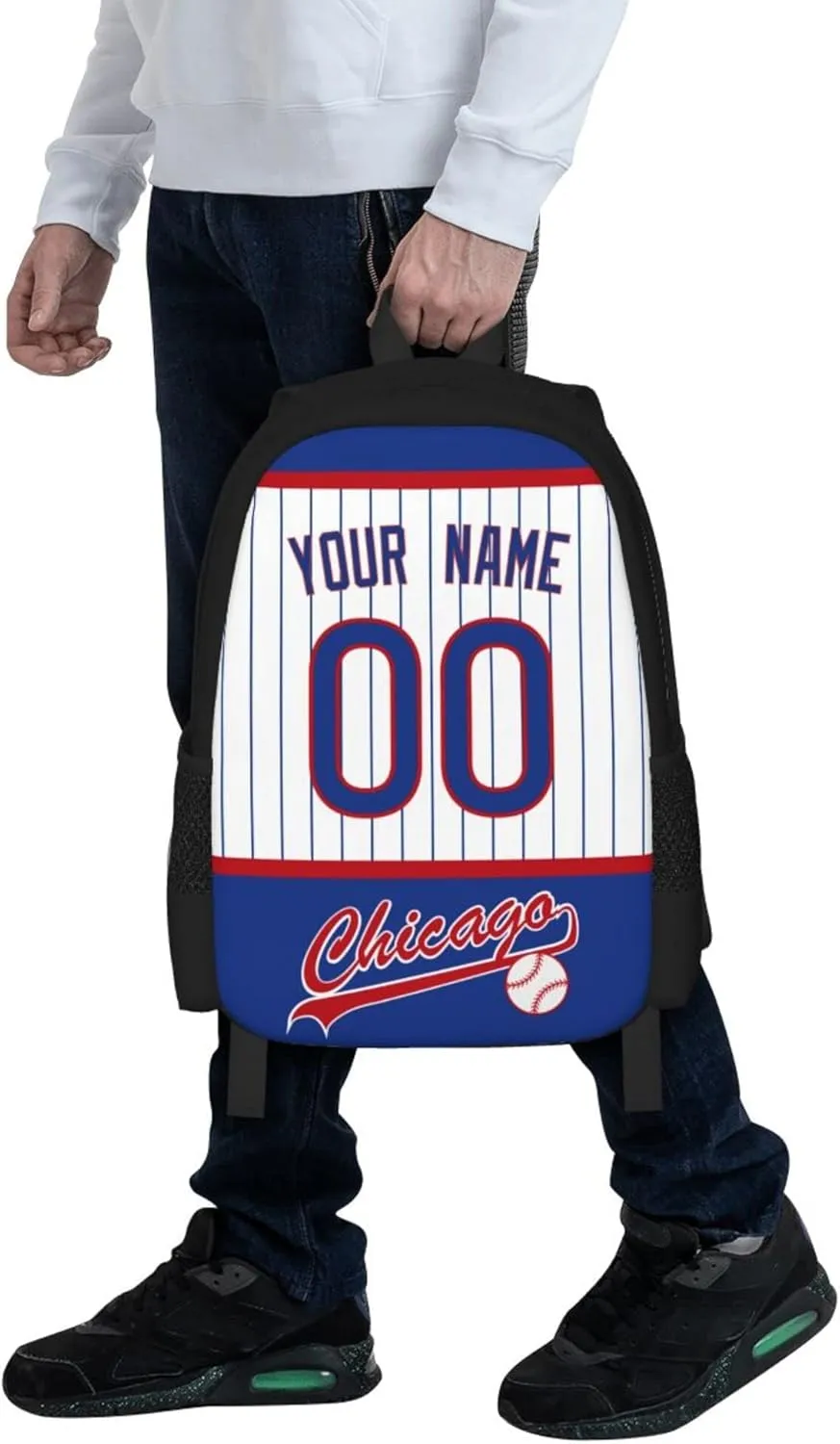 ANTKING Chicago Backpack High capacity Custom Any Name and Any Number Gifts for Kids Men Fans