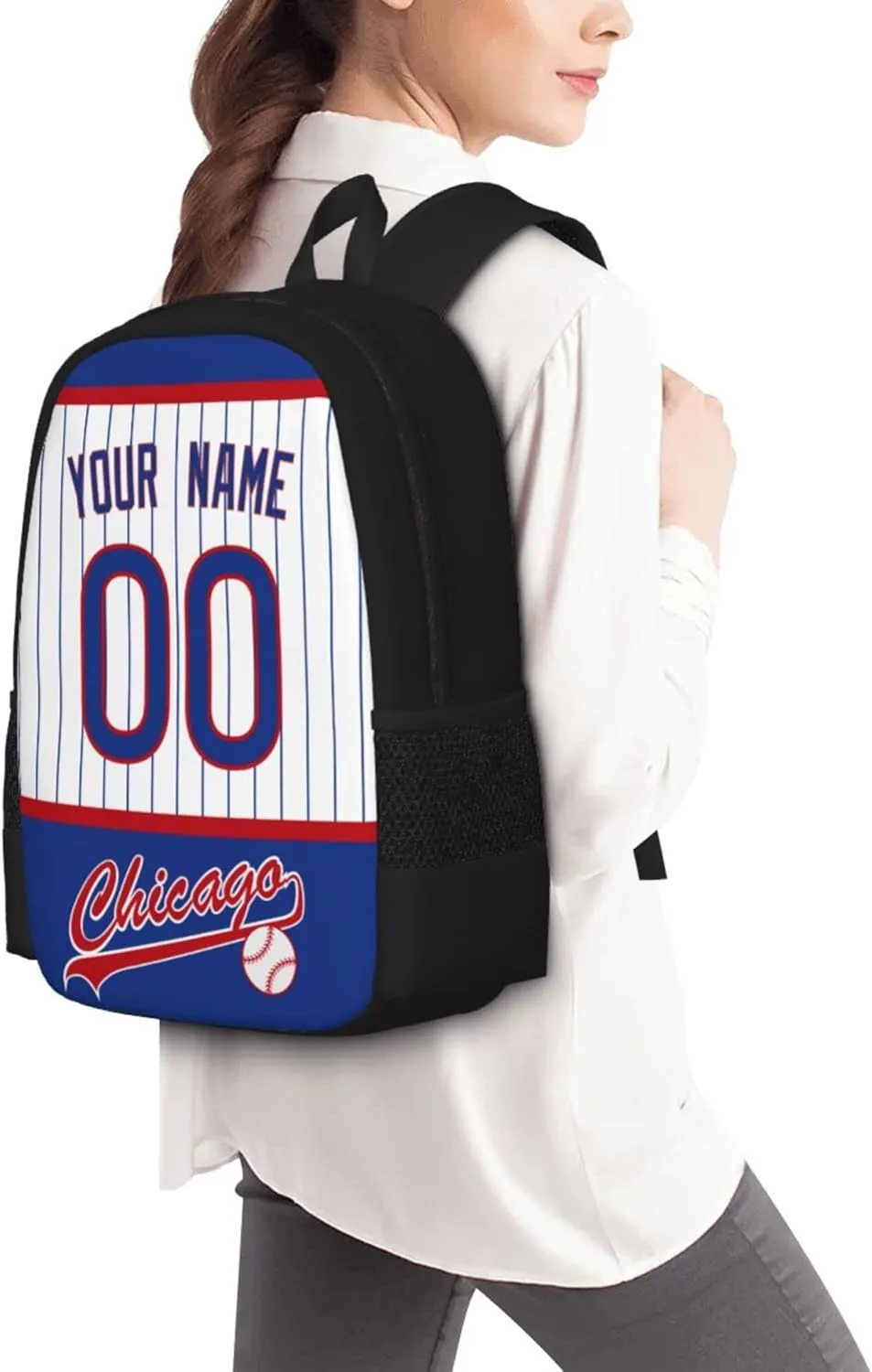 ANTKING Chicago Backpack High capacity Custom Any Name and Any Number Gifts for Kids Men Fans