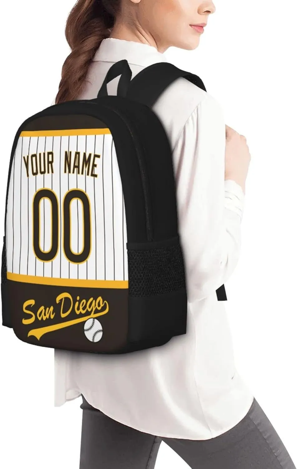 ANTKING San Diego Backpack High capacity Custom Any Name and Any Number Gifts for Kids Men Fans