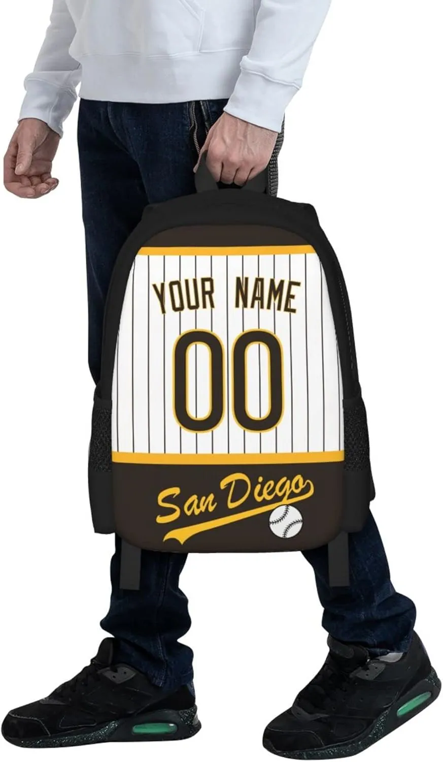 ANTKING San Diego Backpack High capacity Custom Any Name and Any Number Gifts for Kids Men Fans