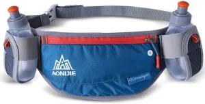 AONIJIE Running Hydration Belt with 2 Water Bottles, Waterproof & Bounce-Free Waist Pouch for Runners, Fanny Pack Fit 6.8 Inches Phones for Jogging, Cycling, Climbing and Hiking (Turquoise)