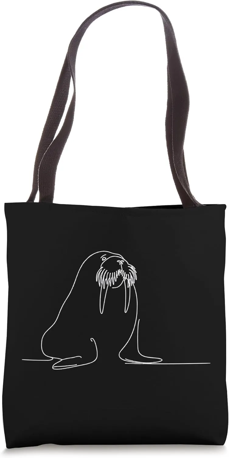 Arctic Ocean tusk use social animals Walrus Tote Bag