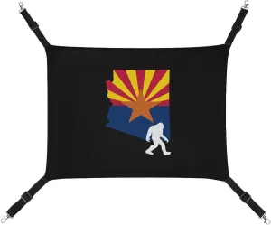 Arizona State Flag Map Bigfoot Hanging Cat Bed Soft Breathable Pet Hammock for Cage Pet Sleeper for Kitten Ferret Puppy Rabbit, style, 20240327