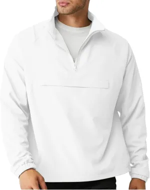 Aulemen Men's Casual Quarter Zip Pullover-Athletic Lightweight Jackets Hiking Golf for Men Mock Neck with Pockets