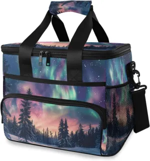 Aurora Black Forest Cooler Bag Insulated Cooler Soft Sided Cooler 24 Can Portable Picnic Bag Large Leakproof Lunch Bag Box for Beach Grocery Camping Travel Car Men Women