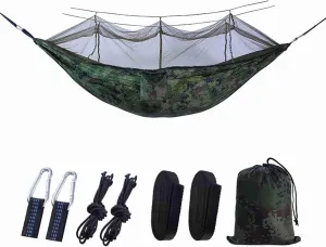 Automatic Quick-opening Hammock with Mosquito Net Outdoor Camping Portable Hammock -rolr Nylon Hammock
