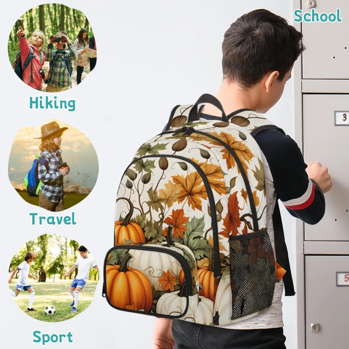 Autumn Carry on Travel Backpack for Women Men Water resistant Lightweight Rucksack Backpack for Weekender Casual Work Hiking Fall