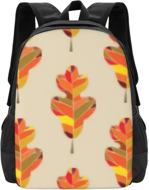 Autumn Leaves In Fall Colors Graphic Motif Lightweight Packable Backpack Travel Casual Hiking Daypack Foldable Backpack For Men Women