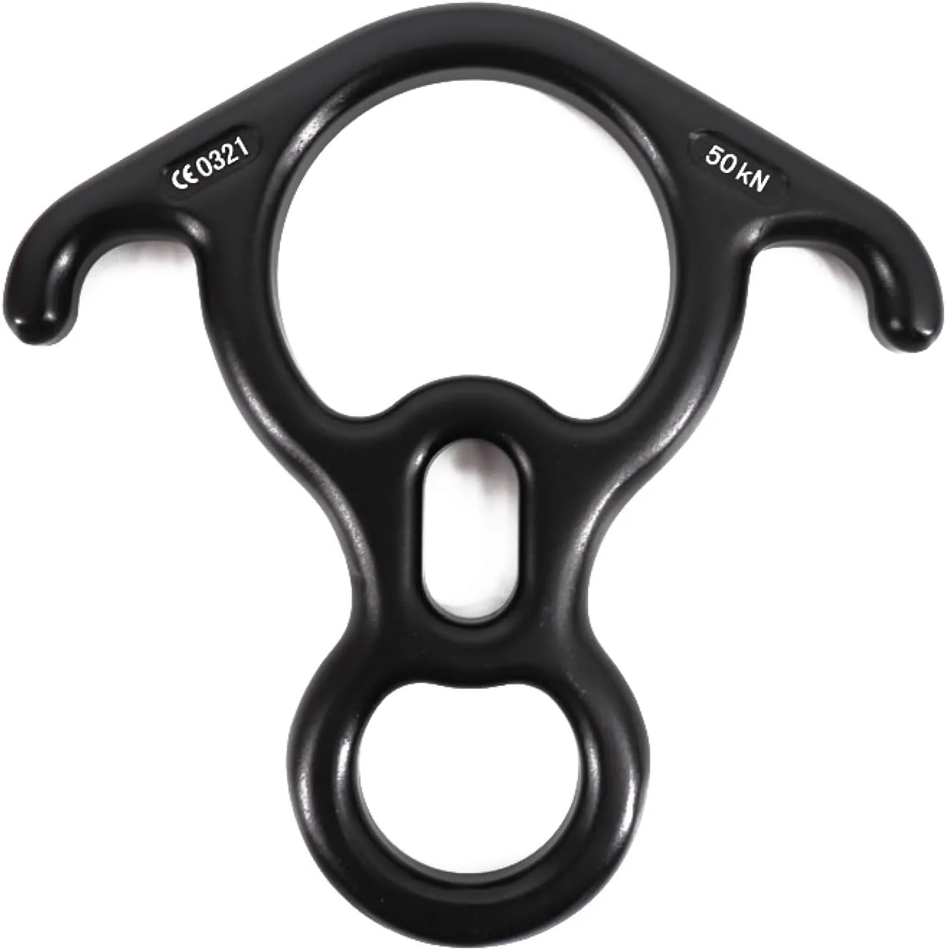 Azarxis 35 kN 50 kN Climbing Rescue Figure 8 Descender Large Bent-Ear Rigging Plate Heavy Duty & High Strength Rappel Device Equipment for Rappelling Belaying Tree Climbing Aerial Silks Rigging