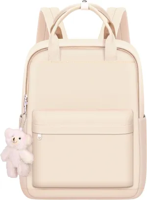 Backpack Casual Cute Lightweight Daypack Water Resistant College Kawaii Backpack for Teen Girls(BP23ST1-white)