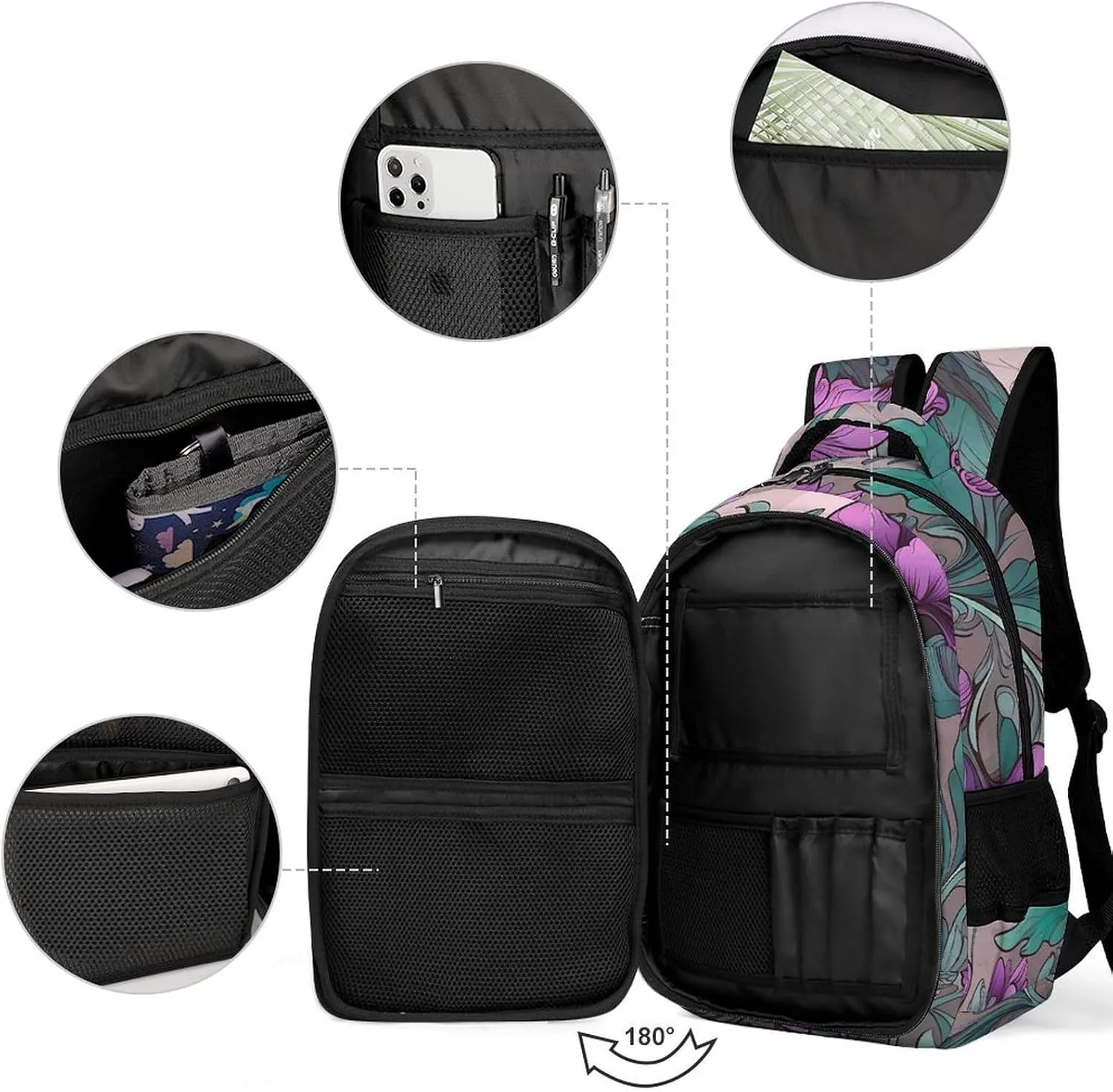 Backpack for Men Women Laptop Backpack Branches And Leaves Casual Daypack Laptop Bag for Travel
