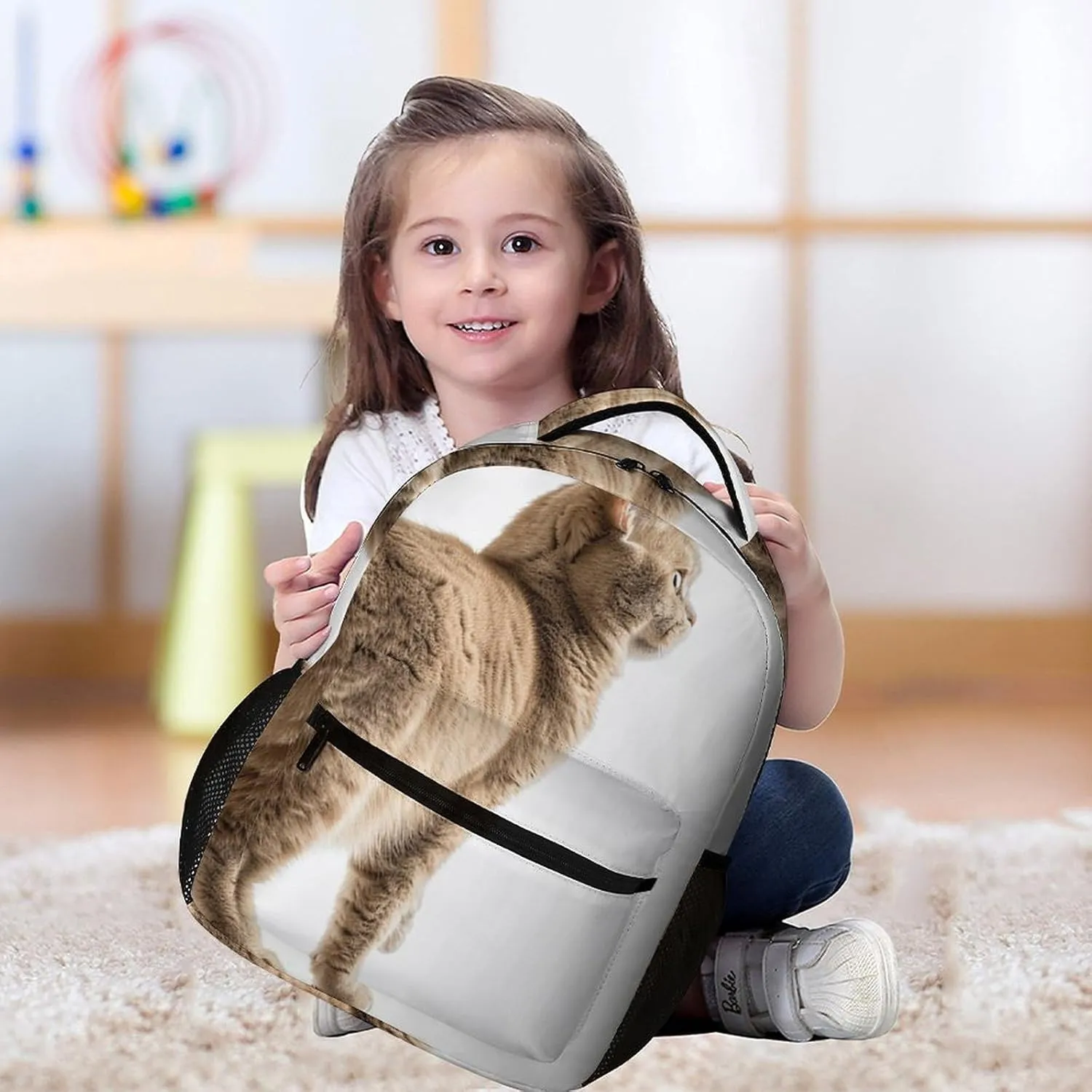 Backpack for Men Women Laptop Backpack Light Brown Cat Casual Daypack Laptop Bag for Travel