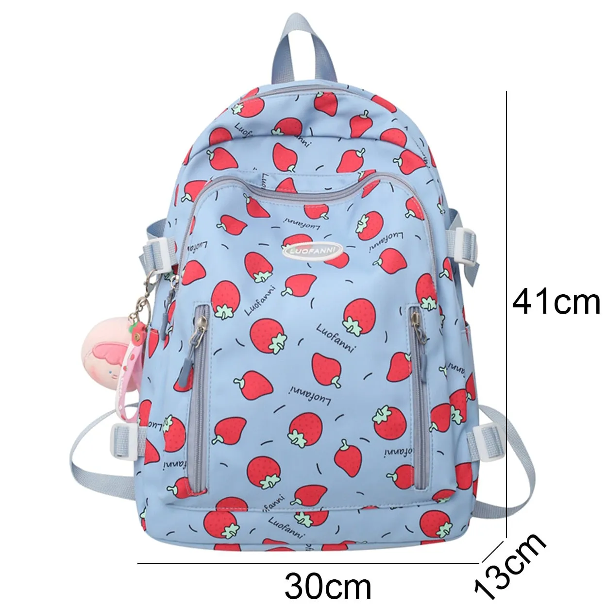 Backpack Strawberry Print Easy returns Waterproof Excellent reviews