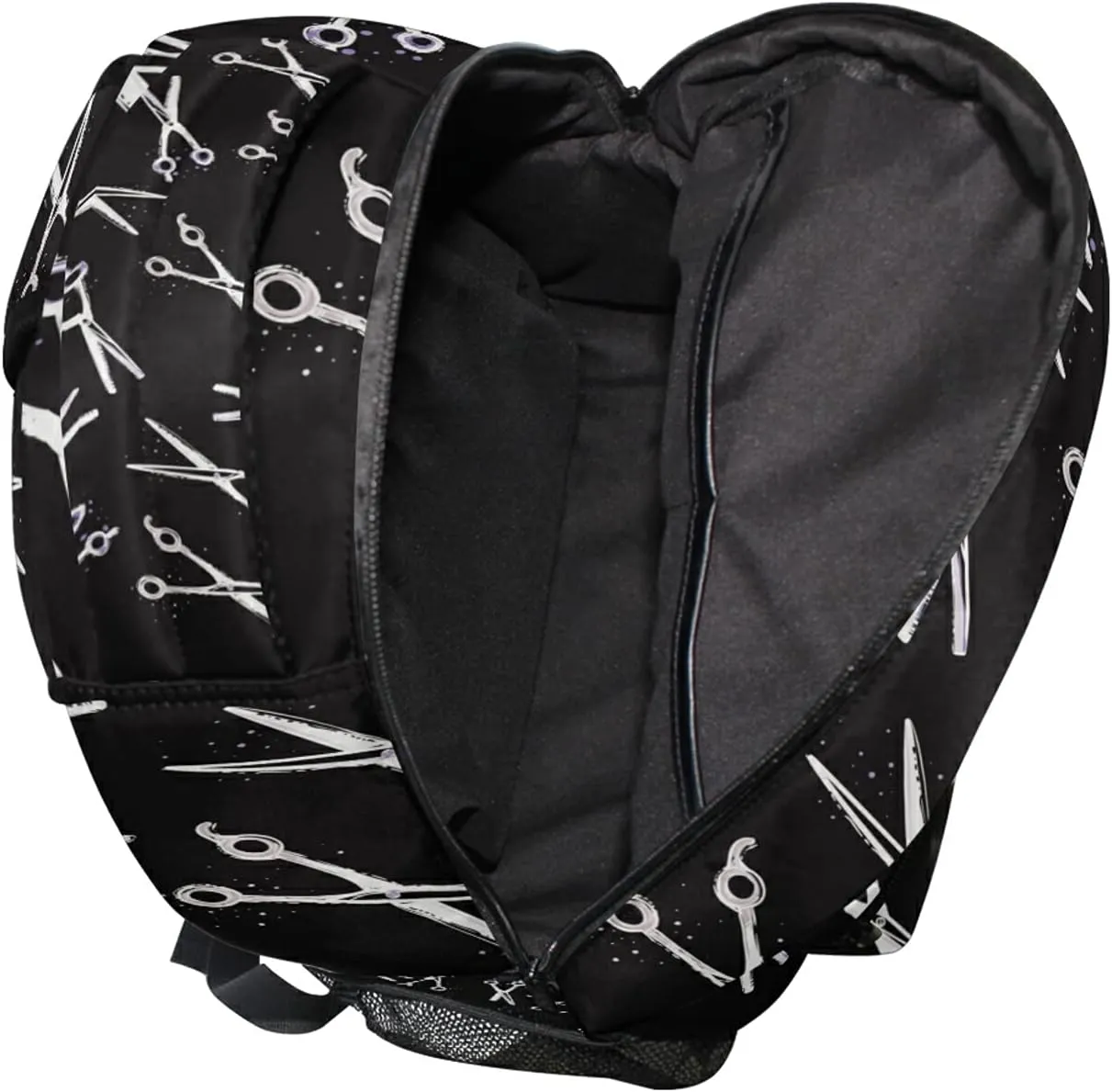 Backpack Travel Hair Stylist Hairdressing Scissors Print School Bookbags Shoulder Laptop Daypack College Bag for Womens Mens Boys Girls