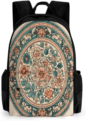 Backpack with Pocket Backpacks Circular Pattern Printed Travel Backpack Lightweight Outdoor Travel Gym Events Bag