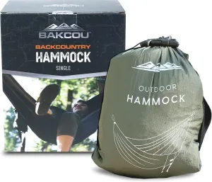 Bakcou - Hammock - Ultra Light 210T 700 Parachute Nylon, 350lbs Capacity, for Trail Exploration, Camping, Hiking, Outdoor Adventures