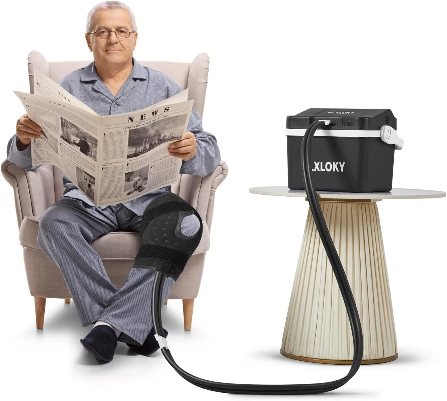 Basic Cold Therapy Unit, Ice Machine for Knee After Surgery,Cold Therapy Machine for Knee Replacement，Cold Therapy System with Knee/Joint Ice Pack