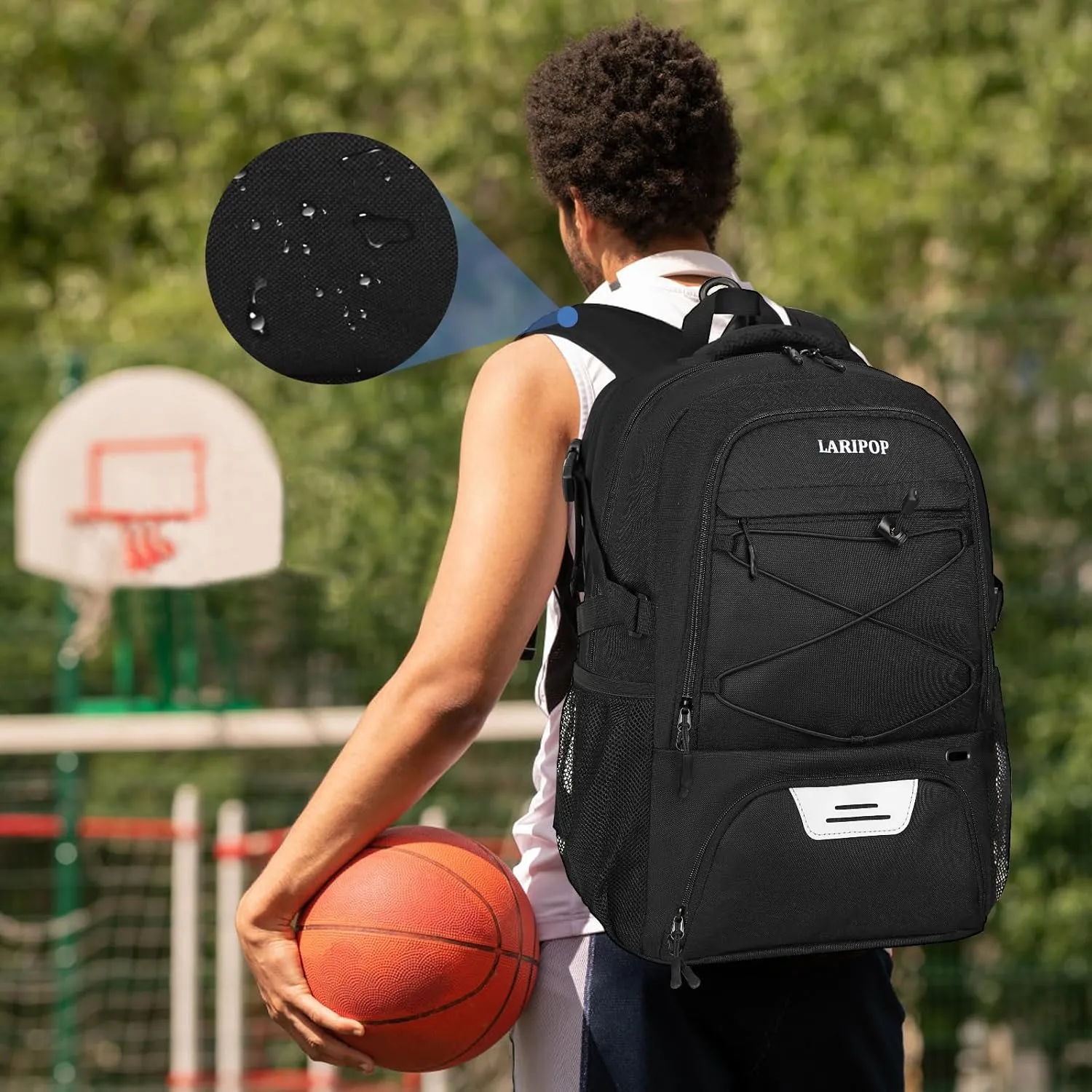 Basketball Bag Backpack with Ball Holder Shoes Compartment, Elite Backpack-Large Basketball Accessories Sports Bag