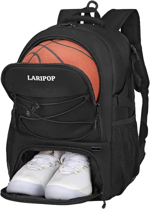 Basketball Bag Backpack with Ball Holder Shoes Compartment, Elite Backpack-Large Basketball Accessories Sports Bag