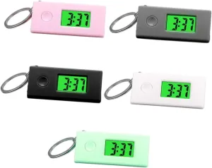 Beaupretty 5 Pcs Key Ring Hanging Watches Portable Digital Keychain for Students Convenient Backpack Pendant