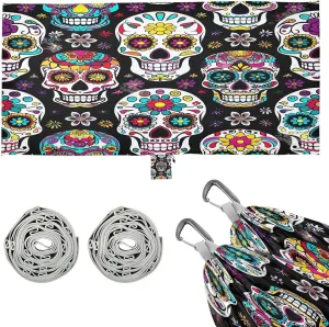 Beautiful Sugar Skull Camping Hammock, 330 lbs with 2 Tree Straps, Carry Bag, Single Portable Hammock for Outdoor/Indoor, Hiking, Beach, Backpacking, Travel