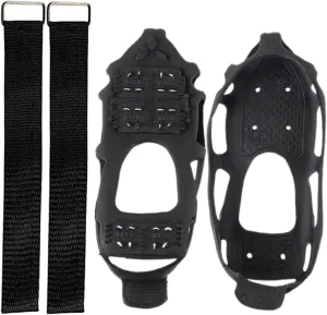 BESTYASH 1set Ice Cleats for Boots Tooth - Spikes for TPE Crampons Lightweight Shoe for Climbing Fishing and Sports