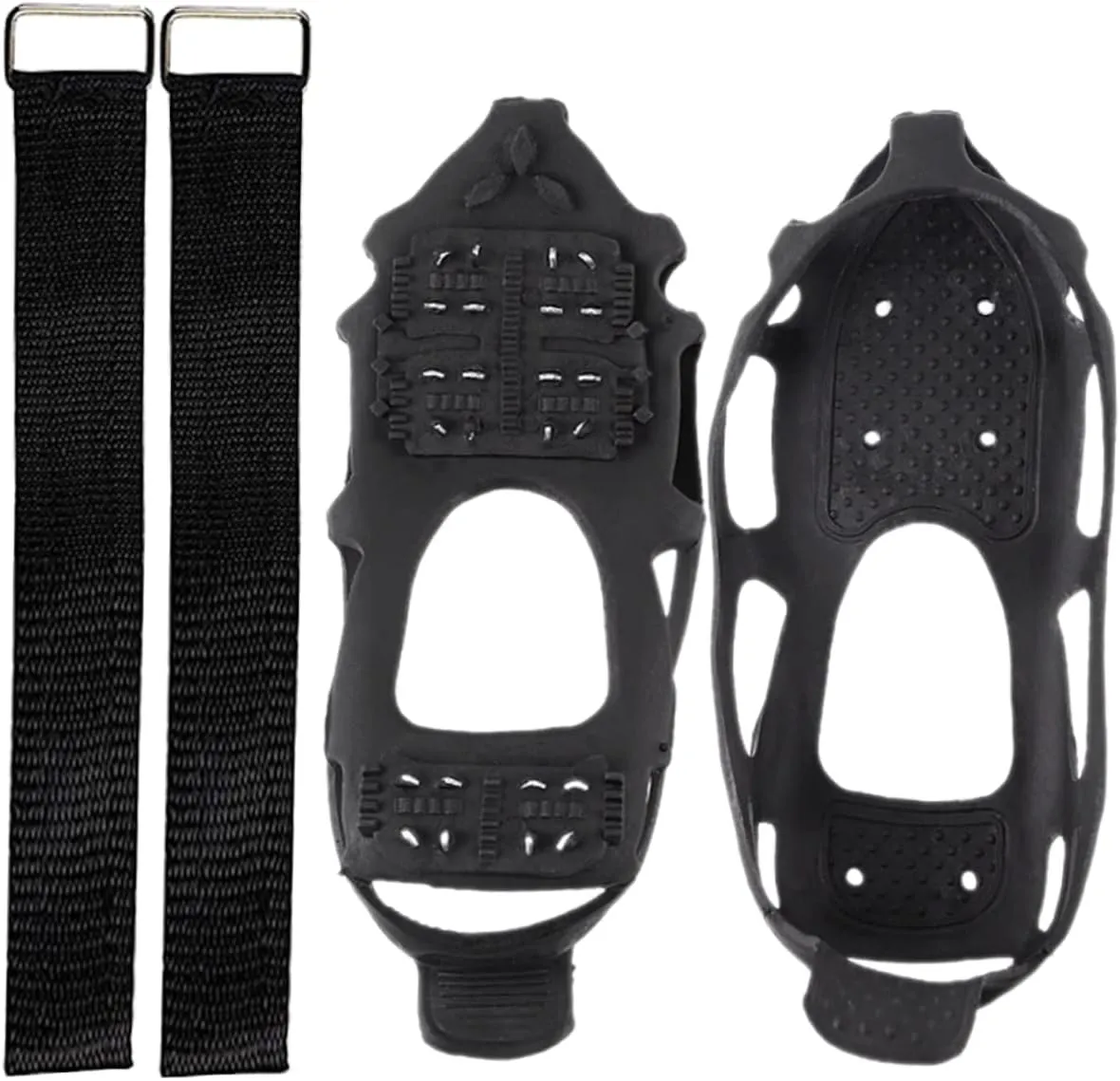 BESTYASH 1set Ice Cleats for Boots Tooth - Spikes for TPE Crampons Lightweight Shoe for Climbing Fishing and Sports