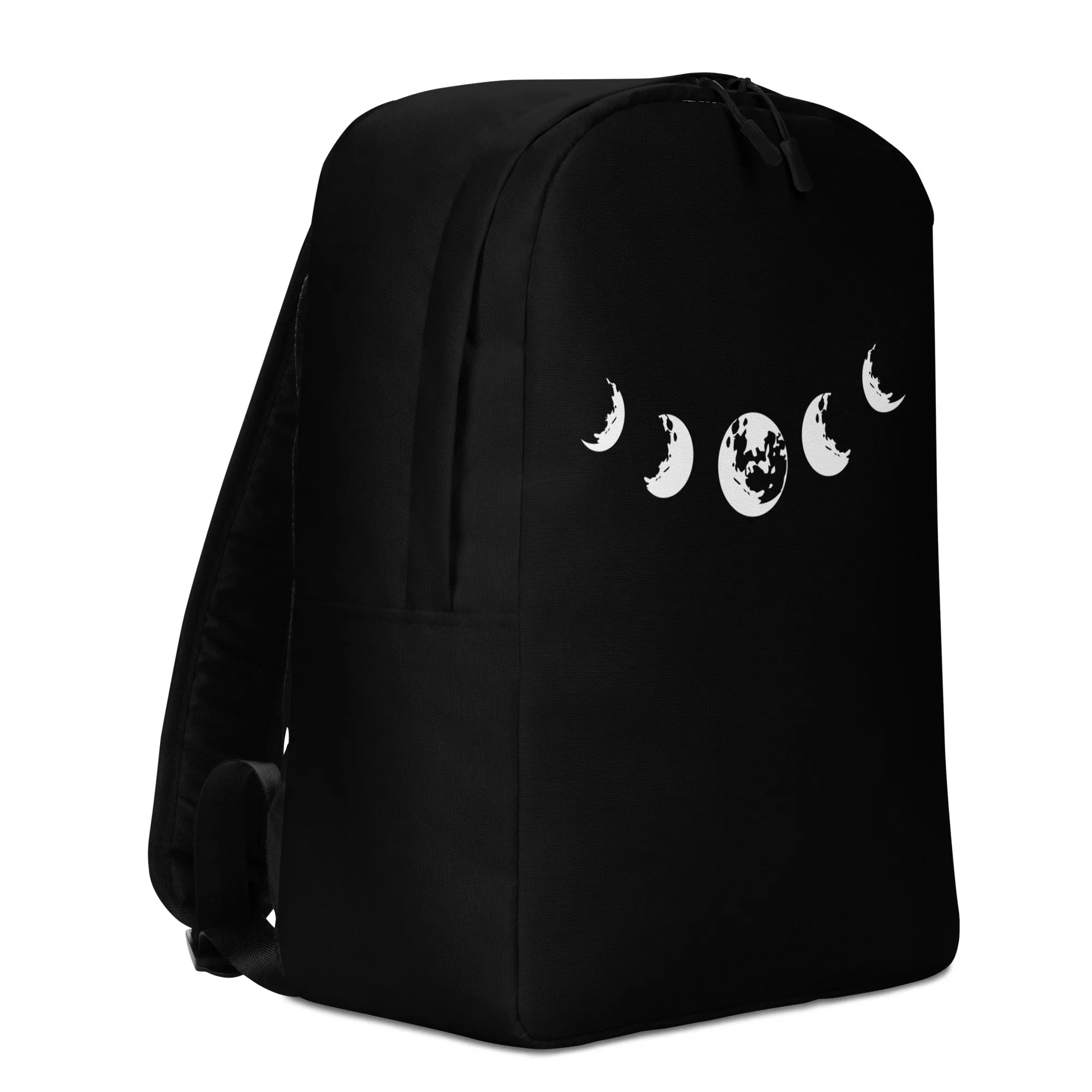 Black Celestial Moon Phases Minimalist Backpack