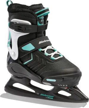 Bladerunner Ice by Rollerblade Micro Ice XT Girls, Junior, Adjustable, Black and Teal, Ice Skates