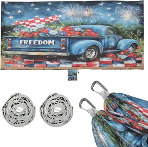 Blue Truck Flowers Camping Hammock Single Portable Hammocks 330 lbs Capacity with 2 Tree Straps and Attached Carry Bag,Perfect for Outdoor,Indoor,Beach,Camping,Travel