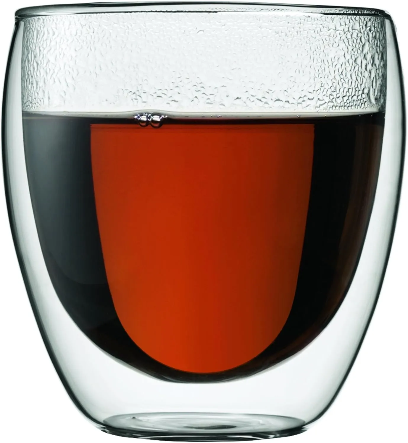 Bodum 8 oz Pavina Double Wall Glasses, High Heat Borosilicate Glass, 2 Pack, Clear