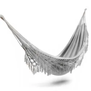Boho Cotton Macrame Hammock - Grey