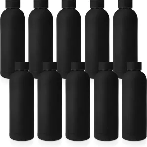 Bokon 10 Pcs Stainless Steel Water Bottle Bulk Double Layer Vacuum 17 oz Small Mouth Sport Insulated Metal Graduation Teacher CNA Gift Reusable Flask Leakproof Lid for Cyclist Runner