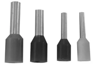 Burndy YF1418ID Insulated Ferrule, 14 AWG Wire Size, 0.098" Diameter, 0.945" Length (Pack of 500)