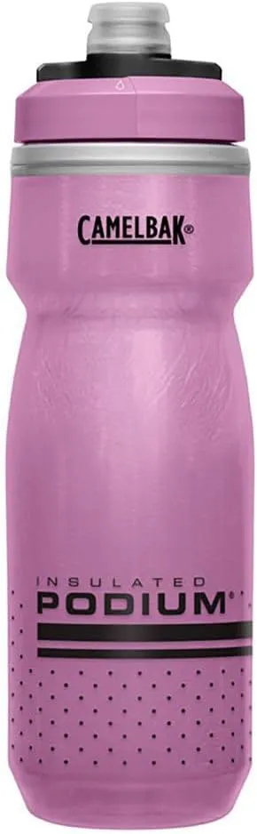 CamelBak Podium Chill Insulated Bike Water Bottle - Easy Squeeze Bottle - Fits Most Bike Cages - 21oz, Purple