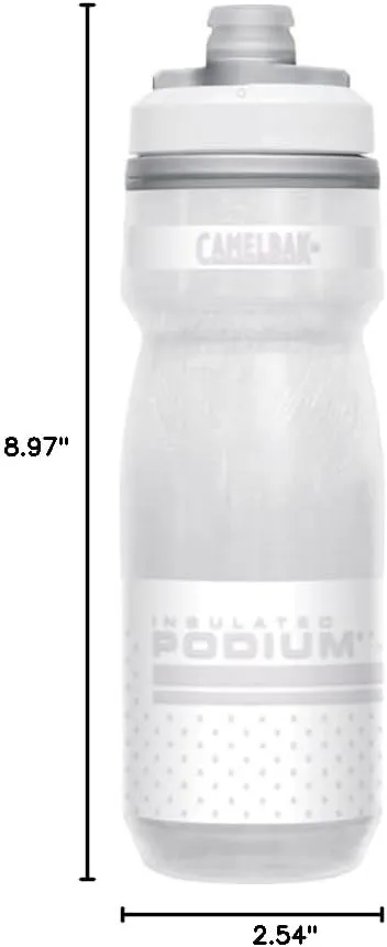 CamelBak Podium Chill Reflective Ghost Bicycle Insulated Bottle, 21.4 fl oz (620 ml)