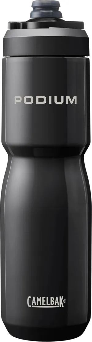 CamelBak Podium Steel Insulated Stainless Steel Bike Water Bottle – for Cycling, Fitness & Sports- Fits Most Bike Cages, 22oz - Black