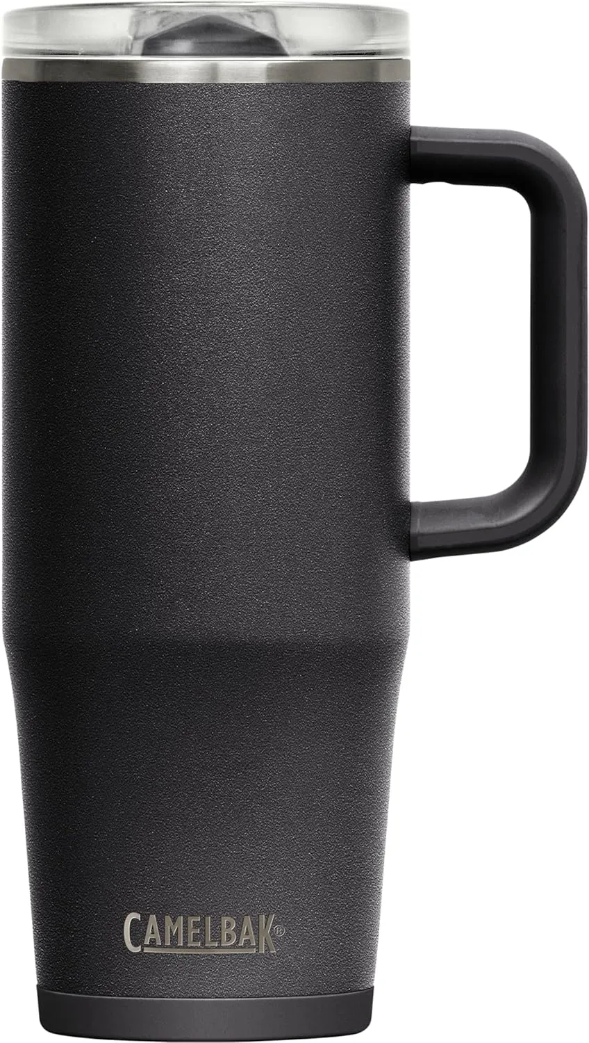 CamelBak Thrive Leak-Proof 32 oz Mug, Insulated Stainless Steel - For travel, coffee, tea, hot beverages - Spill Proof Cup-holder Compatible, Black